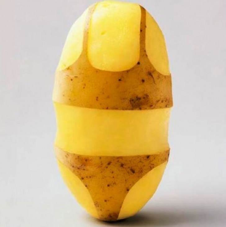 A potato in a bikini.