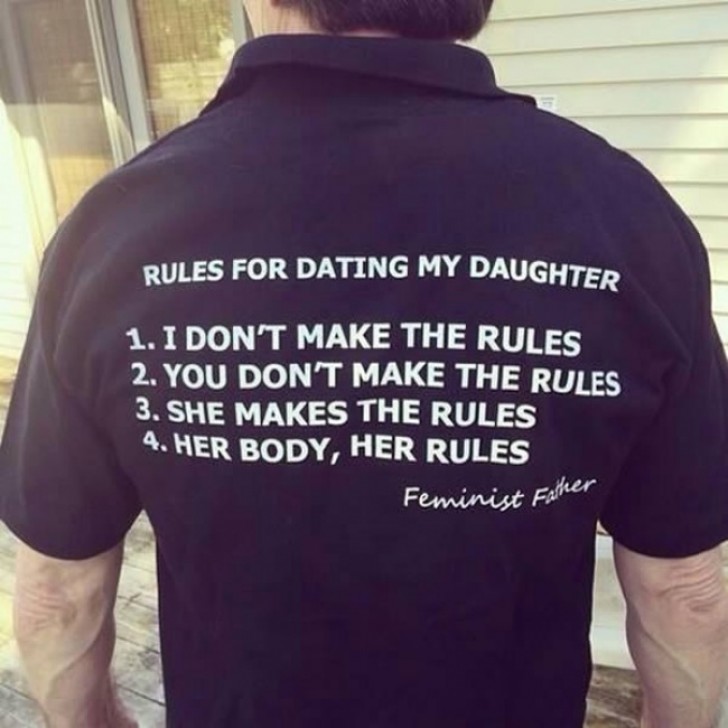Dove posso comprare una regola per uscire con mia figlia t shirt