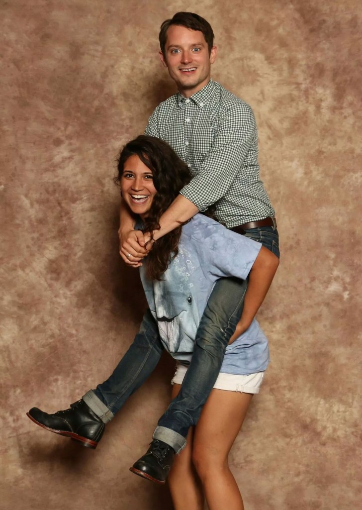 and he gets them to give him a piggyback ride!