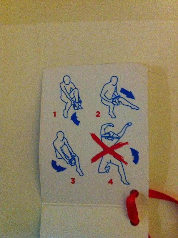10. Instructions pour sous-vêtements. On ne sait jamais...