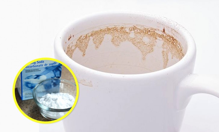 7. Des taches de thé ou de café sur la tasse? Elles seront éliminées avec du bicarbonate.