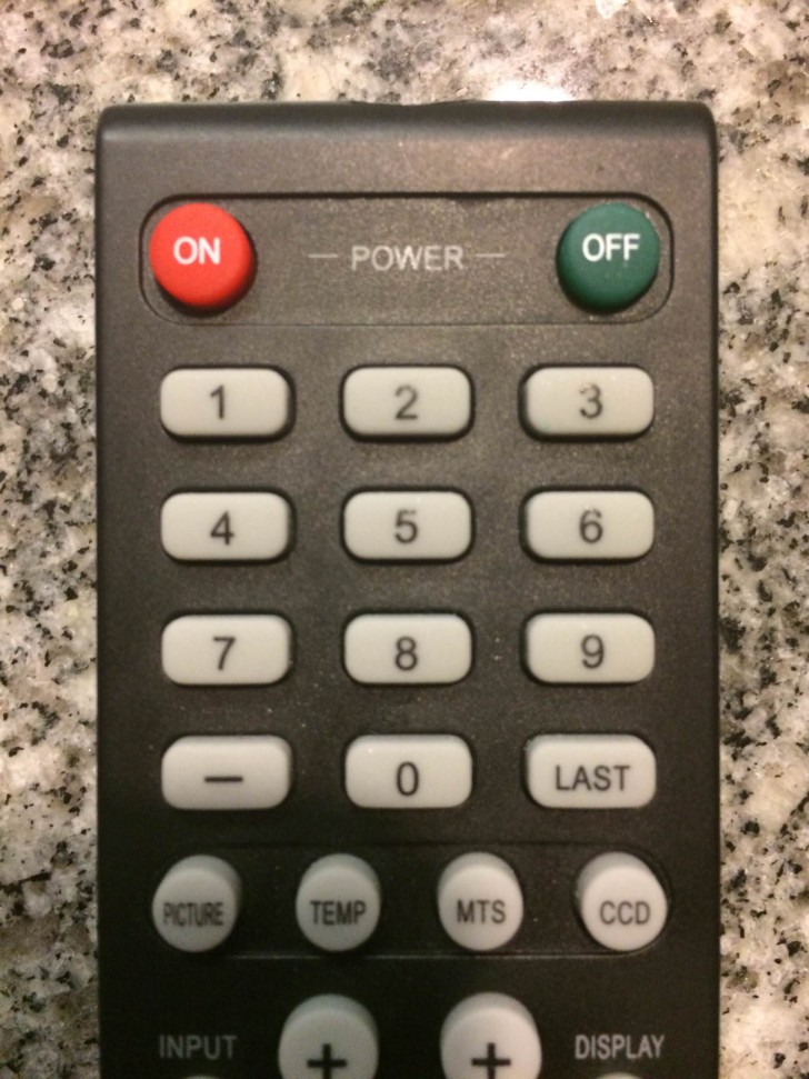 The wrong colors on the ON and OFF buttons!