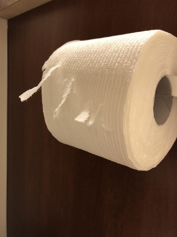 When the new roll of toilet paper behaves like this.