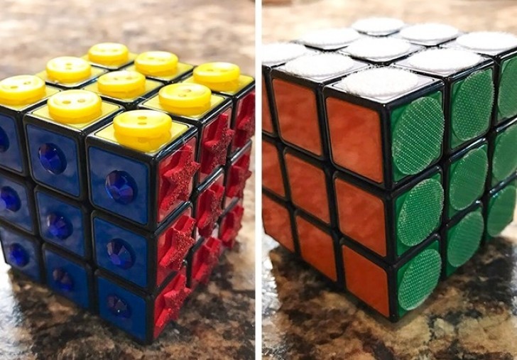 19. A Rubik's cube specially designed for the blind