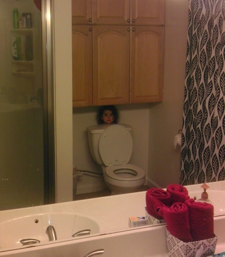 5. She obviously has mastered the art of hide and seek