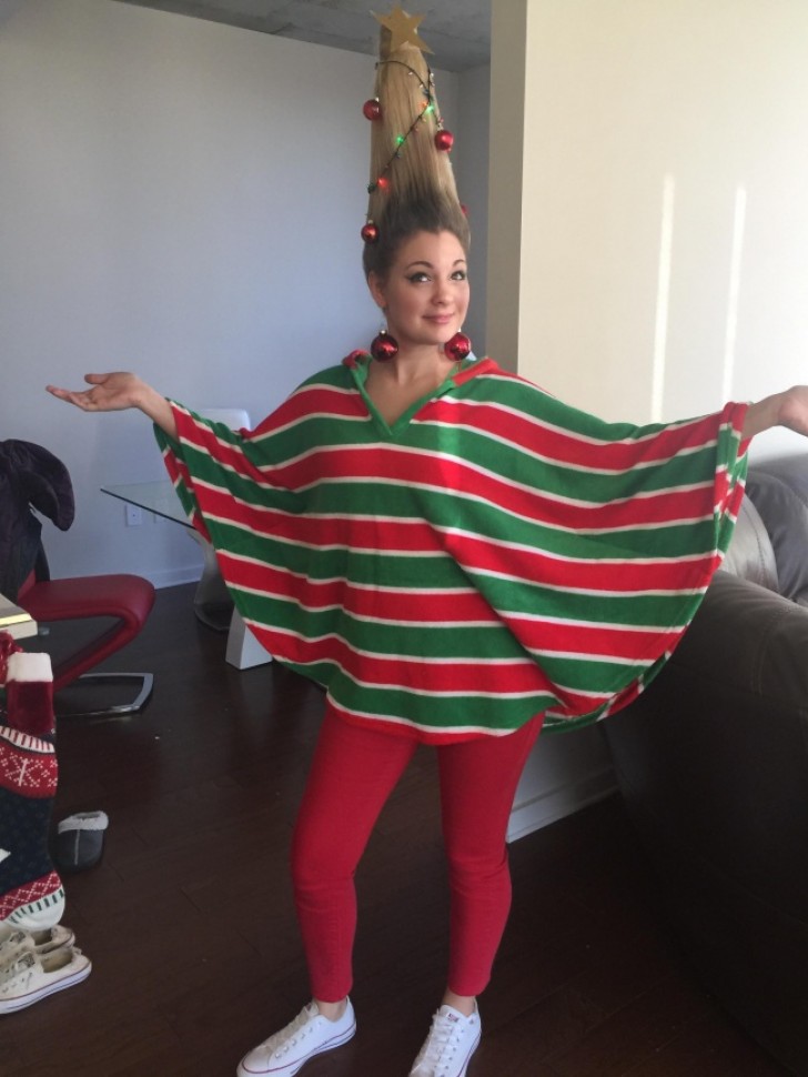 5 - "Here's how I presented myself today at work for the "ugliest sweater" party!