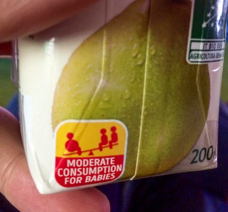 17 - Het etiket van dit vruchtensap is dramatisch!