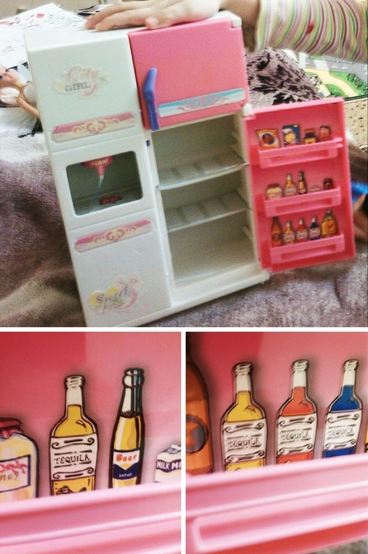18. Quand le réfrigérateur Barbie est rempli de boissons étranges.....