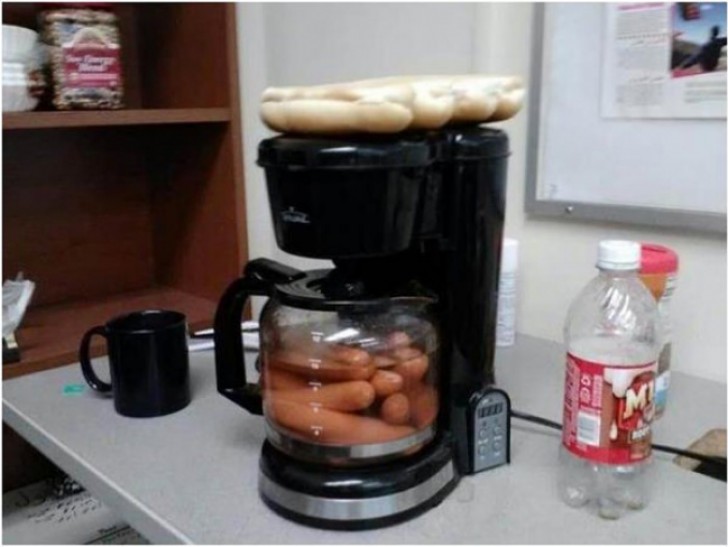 12. How to prepare hot dogs in the office