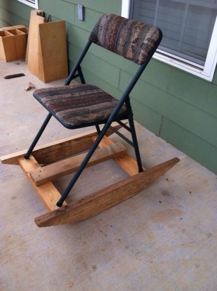 14. When your wife asks you for a rocking chair and you can create one in 5 minutes!