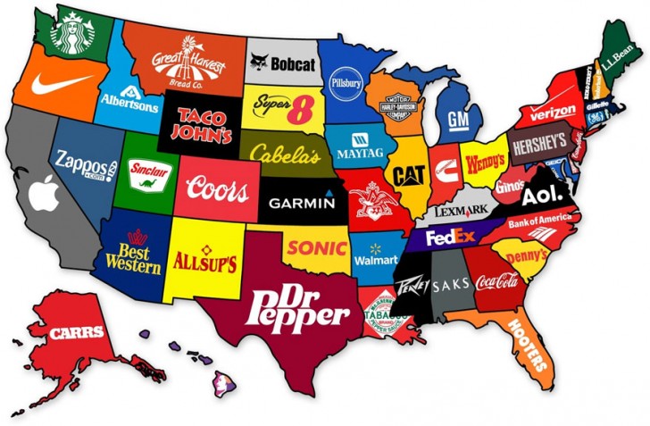 2. Les marques les plus connues dans chaque état américain
