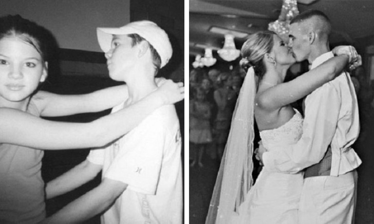 15. Quando lui la invitò a ballare in una festa scolastica lei non era molto convinta. Anni dopo, hanno ballato al loro matrimonio!