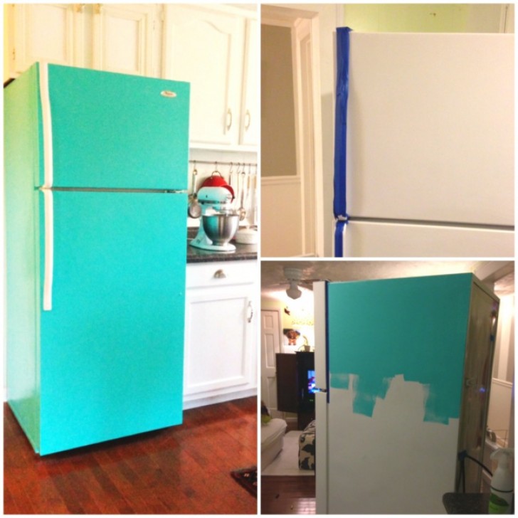 12. Avete un colore preferito che vorreste caratterizzi la vostra cucina? Dipingeteci il frigorifero!