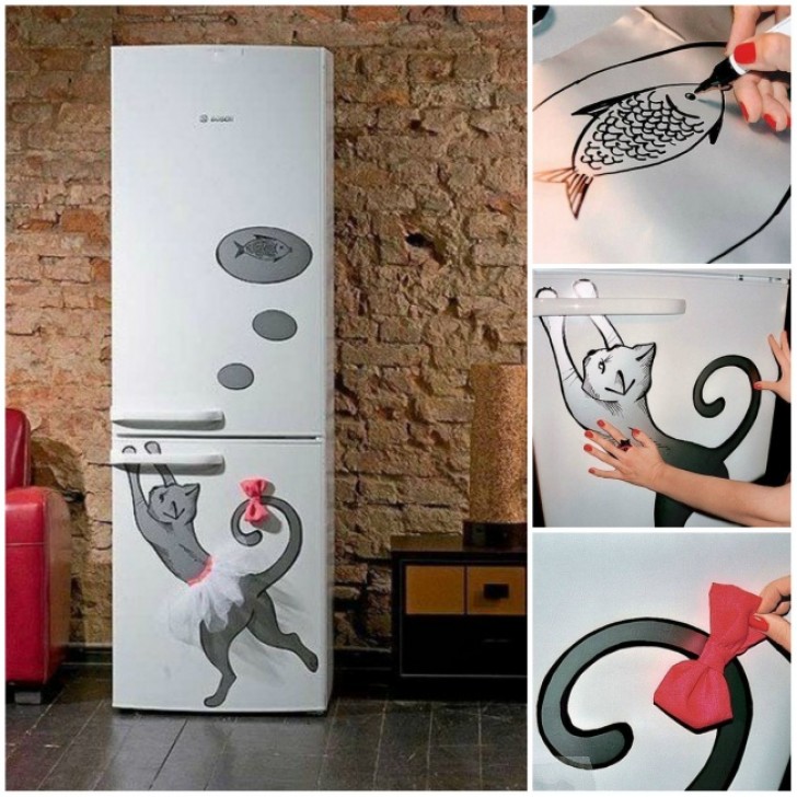 3. Se avete buone capacità artistiche, potete pensare di creare voi stessi degli adesivi da attaccare sul frigo, oppure potete acquistarne di pronti!