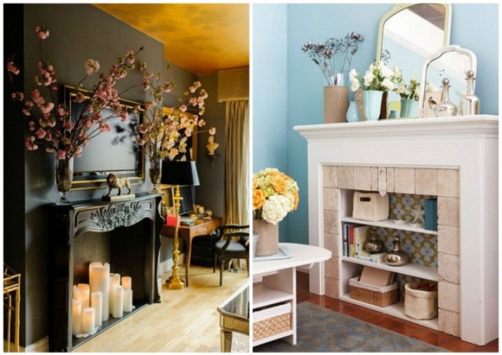 5. Use the fireplace to decorate the room.