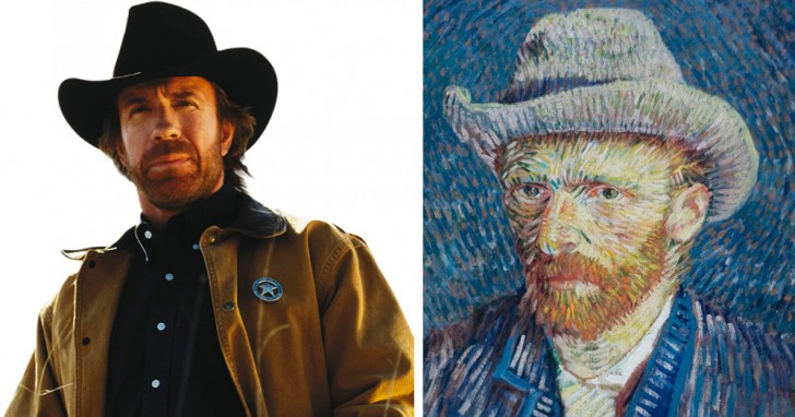 Chuck Norris en Vincent Van Gogh.