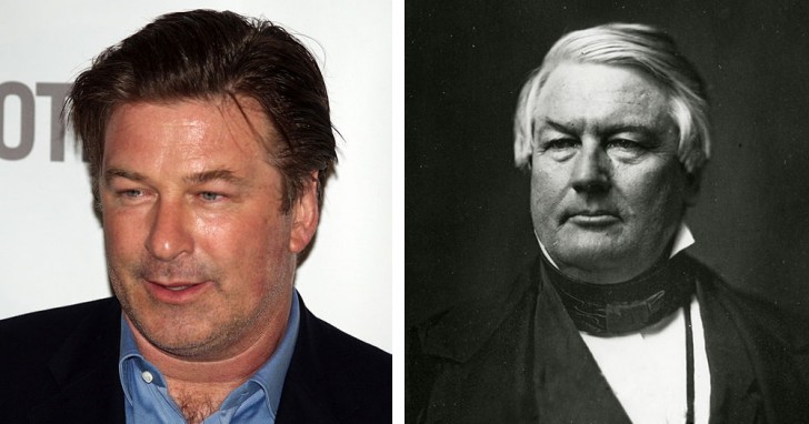 Alec Baldwin and the thirteenth president of the United States, Millard Fillmore.