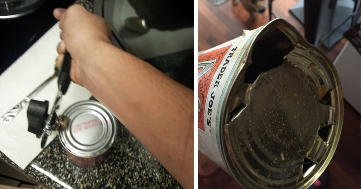 Using your left hand --- just try to open a can with a right-handed can opener!