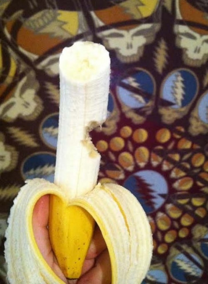 4. Waarom zou je een banaan van de zijkant eten?