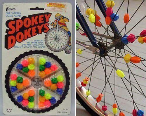 Avez-vous mis, vous aussi, des boules de couleurs sur les rayons sur la roue de votre vélo?