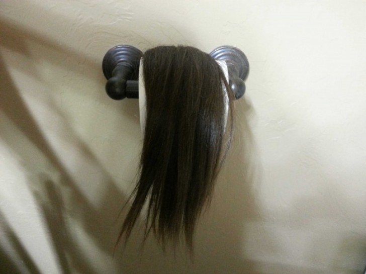 "Mijn zus heeft haar haren geknipt en laat ze op de meest onverwachte plekken rondslingeren!"