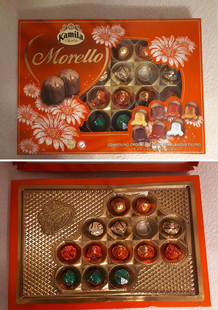 A nice full tray of chocolates to feast on ...