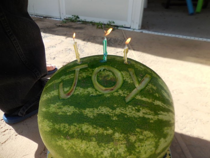 My son wanted to give me some kind of birthday present --- here is his idea of a ​​cake!