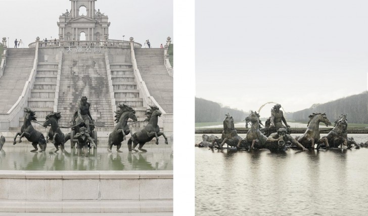 Il y a aussi un parc inspiré du château de Versailles: en photo, la fontaine dédiée à Neptune.