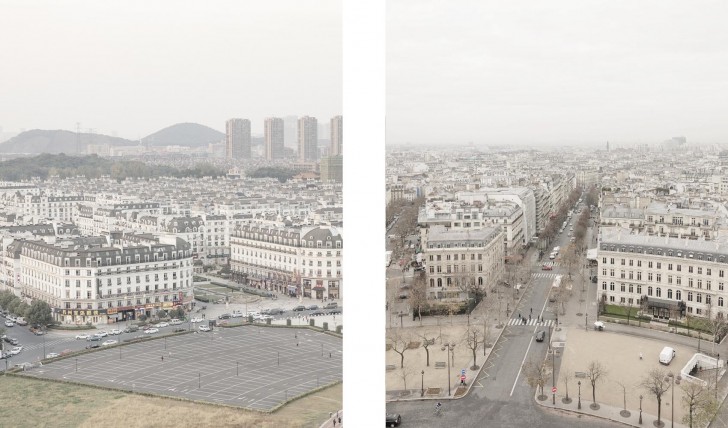 Comme Paris, Tianducheng affiche aussi le style Haussmannien: grandes rues, places immenses et immeubles massifs bordant les rues.