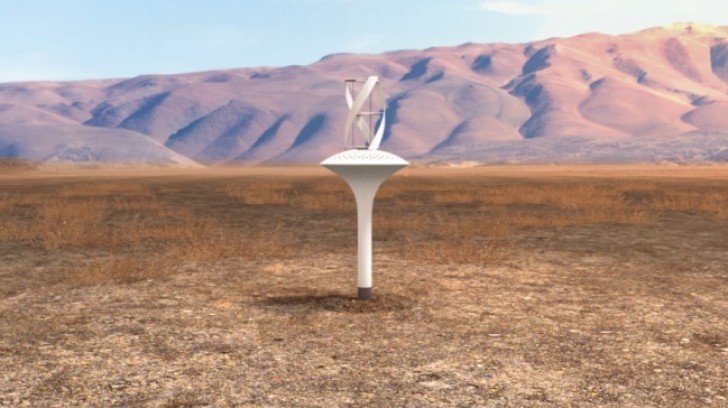 A turbine that extracts water from the air.