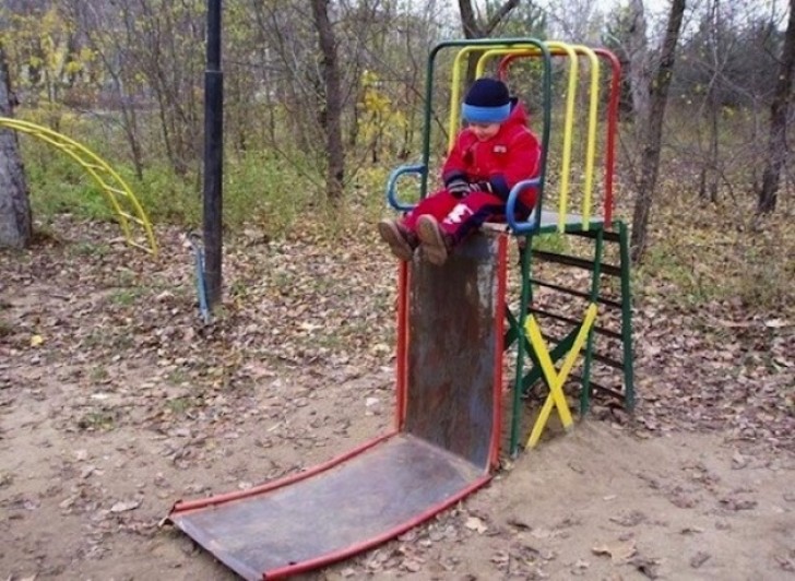 17. A slide for ninja-children!