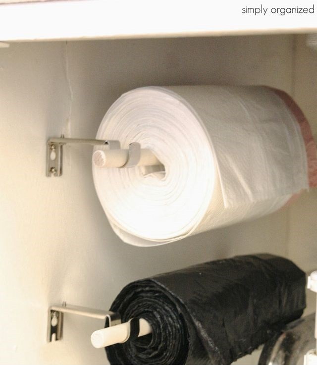 Finally, to conclude --- how about a system that stores garbage bags while keeping them handy? Just unroll and tear!