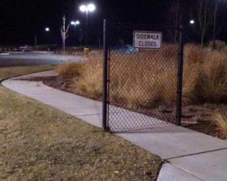 4. Do you really think this will keep pedestrians away from this sidewalk?