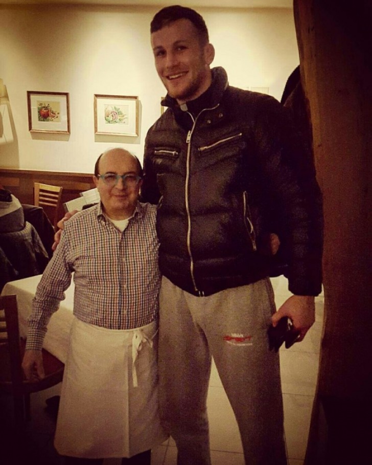 Un atleta tedesco e suo padre.