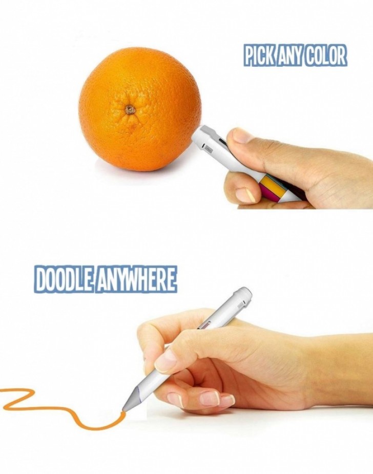 8. Questo pennarello è in gradi di rilevare il colore di qualsiasi oggetto e riprodurlo poi su carta!