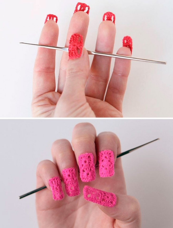 15. Uñas al crochet...perfectas para hacer la limpieza de la casa!