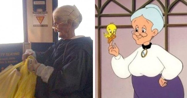 3. Men det här är Granny of Tweety och Sylvester!