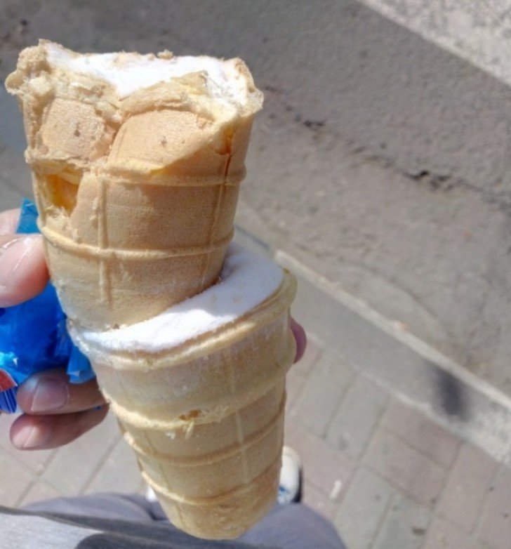 Twee ijsjes in één!