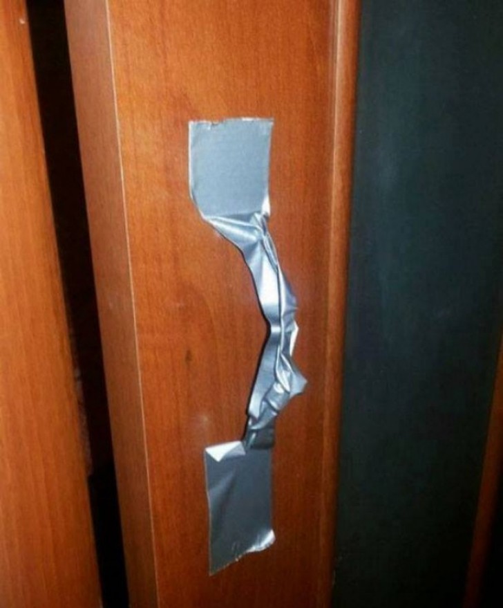 A do-it-yourself door handle.