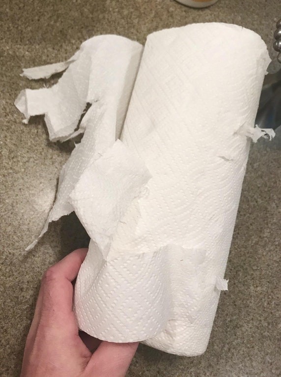 5. When you try to start a roll of cheap paper towels ...