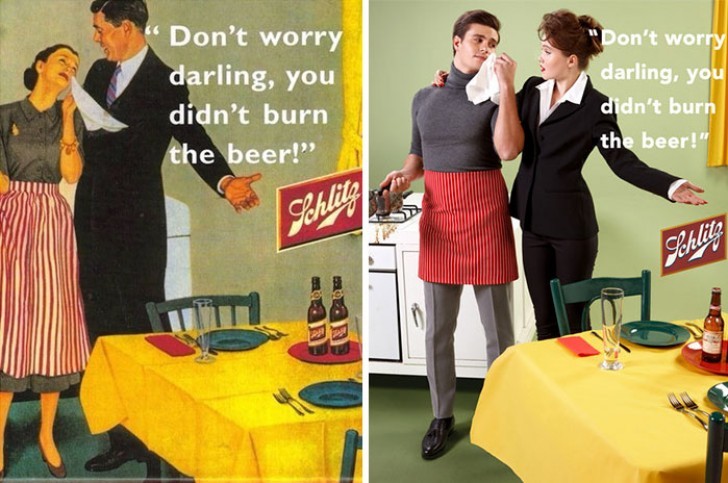 To publicize this beer, attention was drawn to the fact that, unlike dinner, it was not something your wife could burn.