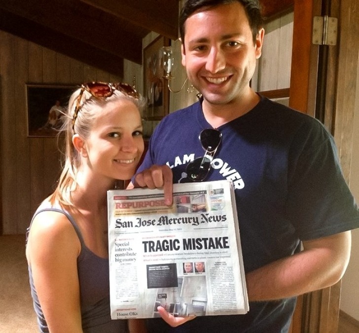 "Ma femme et moi avons gardé le journal du jour de notre mariage..."