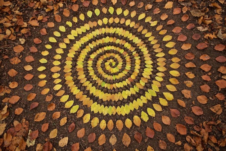 1. Spirale in Herbstfarben