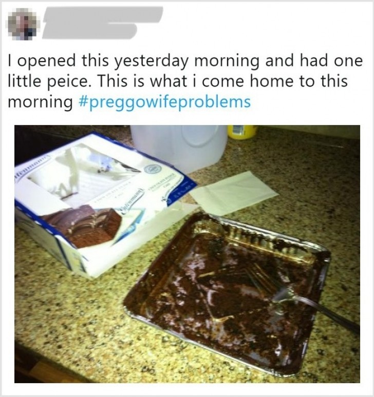 Haar man hoopte een beetje taart te eten als snackje...