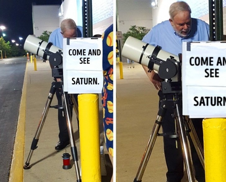 Dieser Mann lädt Passanten dazu ein, Saturn zu bestaunen