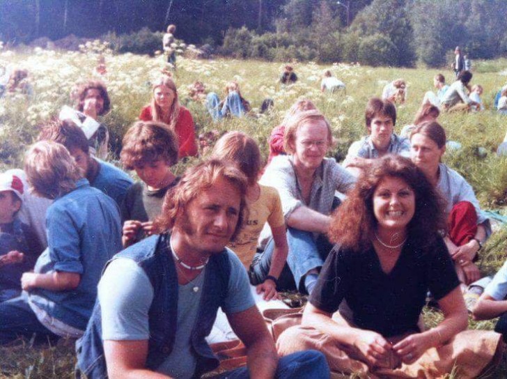 "Mijn ouders tijdens een concert in Zweden, in de jaren '70".