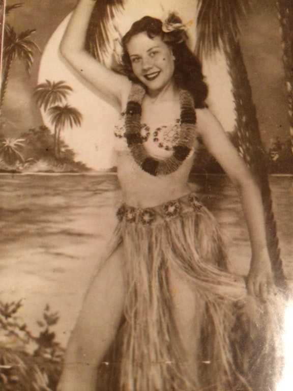 "My grandmother at age 17, in the 1940s. Isn't she as pretty as a doll?"