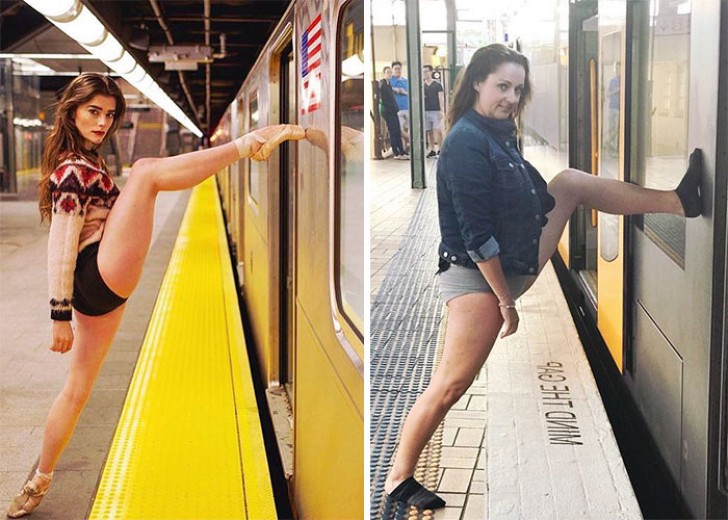Wie zou zoiets niet doen op het metrostation?