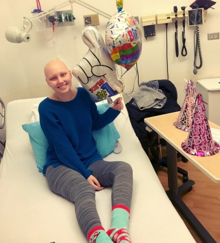 "I didn't expect to spend my 21st birthday in the hospital doing chemo ... But if it means that I'll still be around for my 22nd, I'll be fine!"