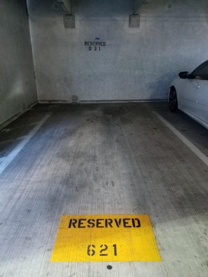 Reserved parking space --- Yes, but for who?